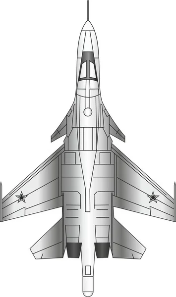 苏俄多功能超音速战斗机 轰炸机 设计用来打击飞机毁灭性武器 矢量图像 — 图库矢量图片