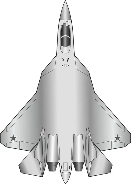 Russische Vijfde Generatie Multi Role Vechter Vectorafbeelding — Stockvector