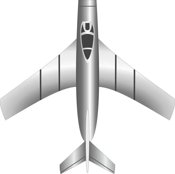 Avion Mig Combattant Réaction Soviétique Sur Fond Blanc Image Vectorielle — Image vectorielle