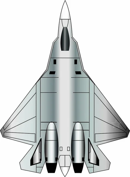 Das Tarnkappenflugzeug Low Profile Multi Rollenjäger Der Fünften Generation Auf — Stockvektor