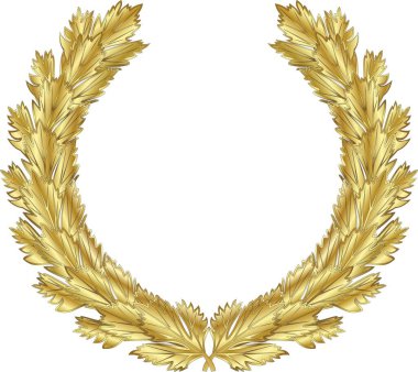 Beyaz arka planda altın akçaağaç ve kereviz çelengi. Vektör resmi.