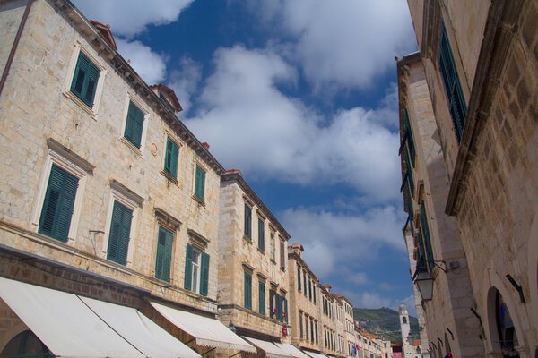 Historical buildings at town Dubrownik, Croatia
