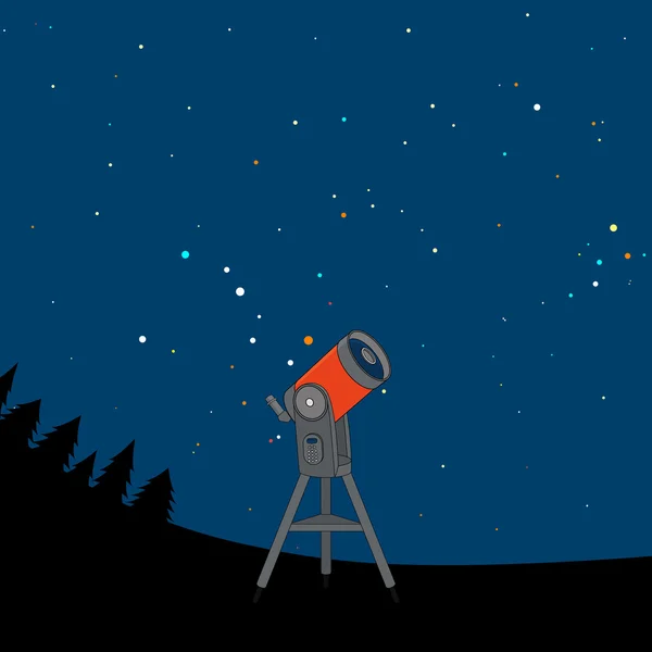 星座と望遠鏡 — ストックベクタ
