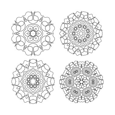 Boyama kitabı için mandalalar kümesi