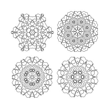 Boyama kitabı için mandalalar kümesi