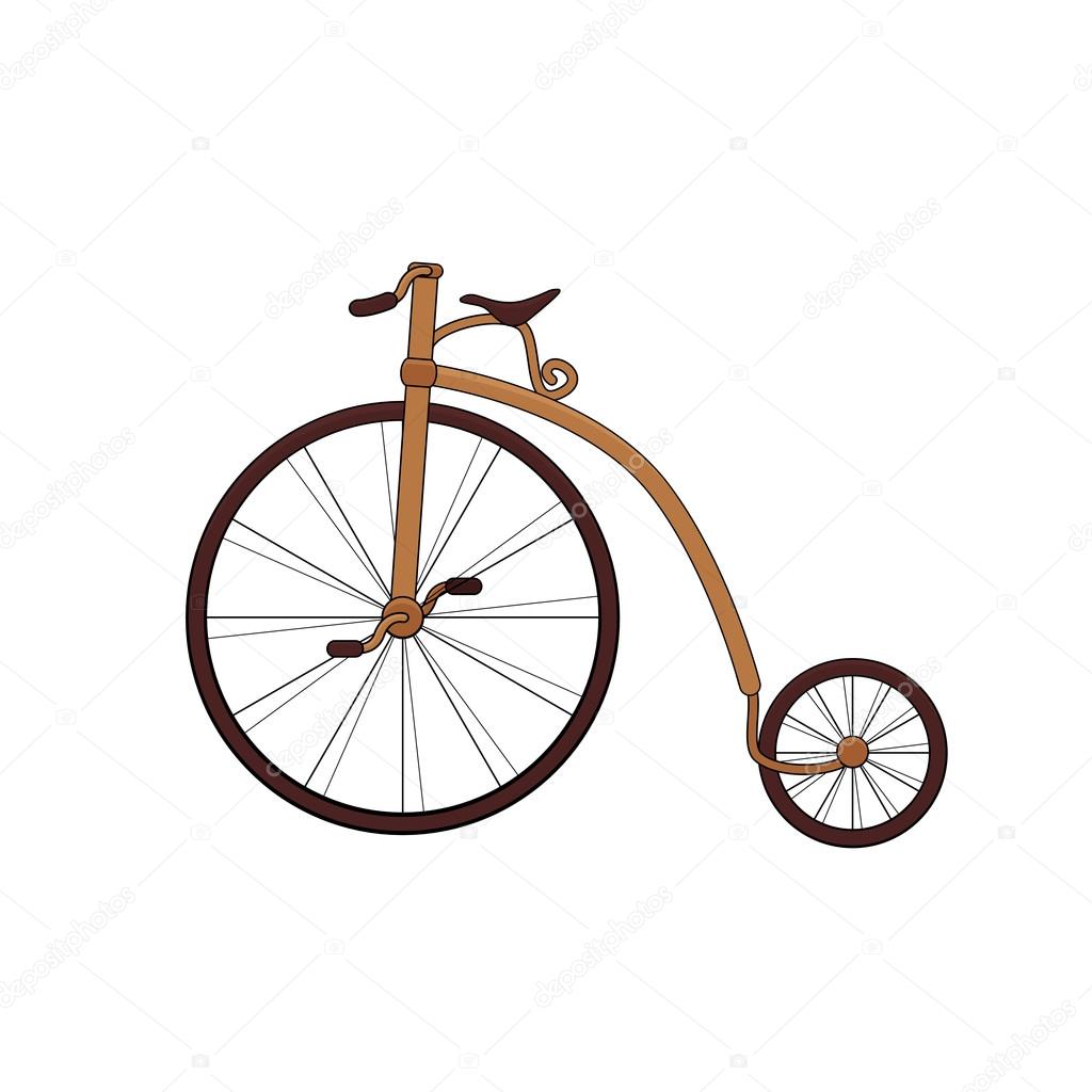Steampunk bicycle in doodle style