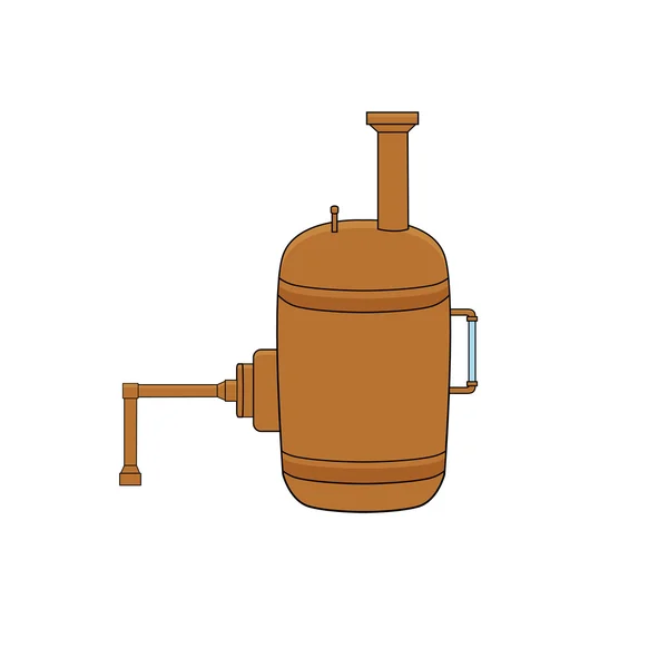 涂鸦风格的蒸汽锅炉 — 图库矢量图片