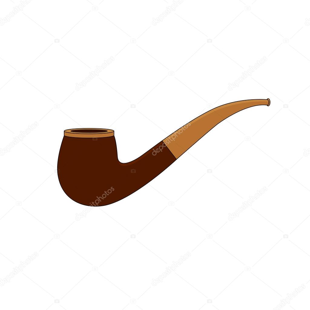Steampunk tobacco pipe in doodle style