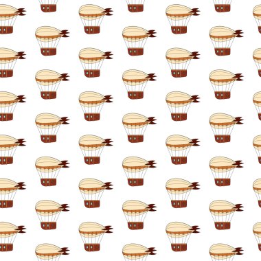 Steampunk desen zeplin doodle tarzı ile