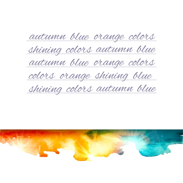 Aquarelle bergen gele blue note — Stockvector