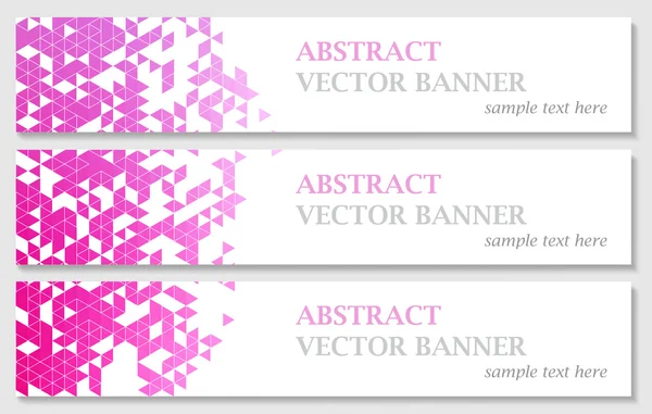 Векторні банери з абстрактним різнокольоровим мозаїчним фоном . — стоковий вектор