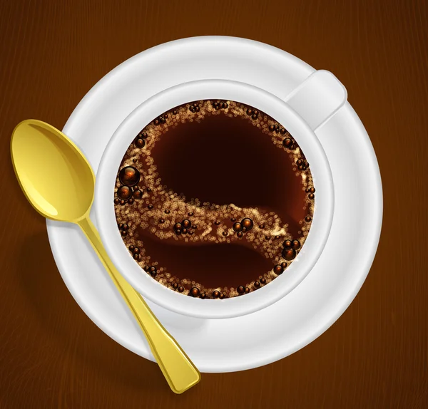 Tasse Kaffee mit dem Schild — Stockvektor