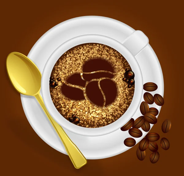 Φλιτζάνι καφέ με το σημάδι — Διανυσματικό Αρχείο