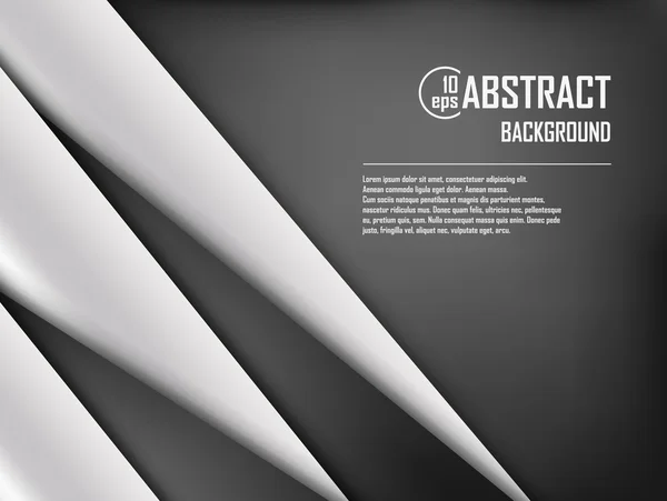 Fondo abstracto de papel de origami blanco y negro. Ilustración vectorial — Vector de stock