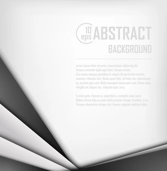 Fondo abstracto de papel de origami blanco y negro. Ilustración vectorial — Vector de stock