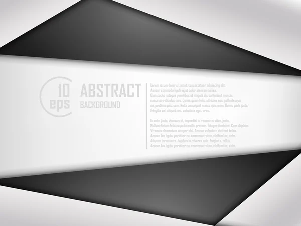 Fundo abstrato de papel de origami branco e preto. Ilustração vetorial — Vetor de Stock