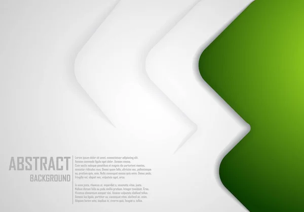 Fundo abstrato na cor verde. Fundo vetorial de curva verde com espaços brancos para projeto — Vetor de Stock