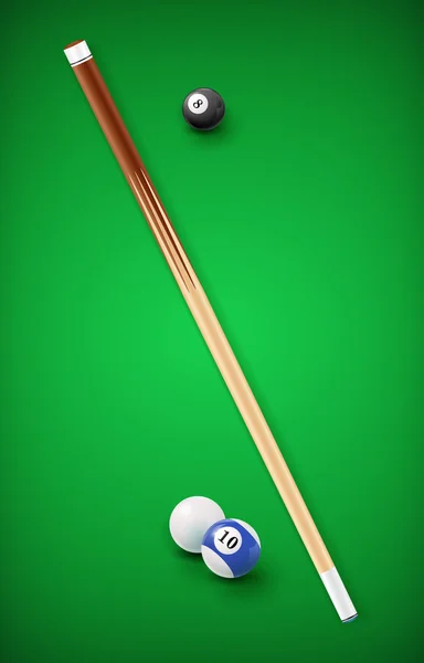 Balles de billard dans un billard . — Image vectorielle