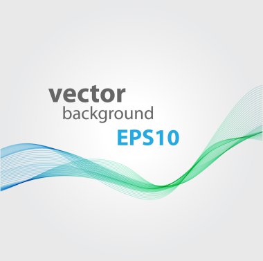 Vector Abstract blue curved lines background