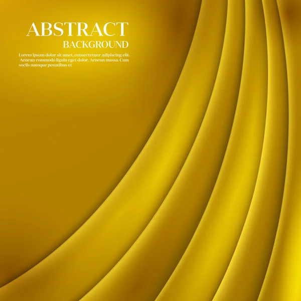 Modelo de vetor de ouro Fundo abstrato com linhas curvas — Vetor de Stock