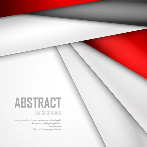 Fundo abstrato de papel origami vermelho, branco e preto. Ilustração vetorial — Vetor de Stock