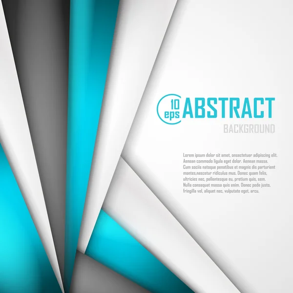 青、白、黒の折り紙紙の抽象的な背景は。ベクトル図 — ストックベクタ