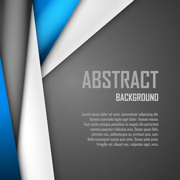 Fondo abstracto de papel origami azul, blanco y negro. Ilustración vectorial — Vector de stock