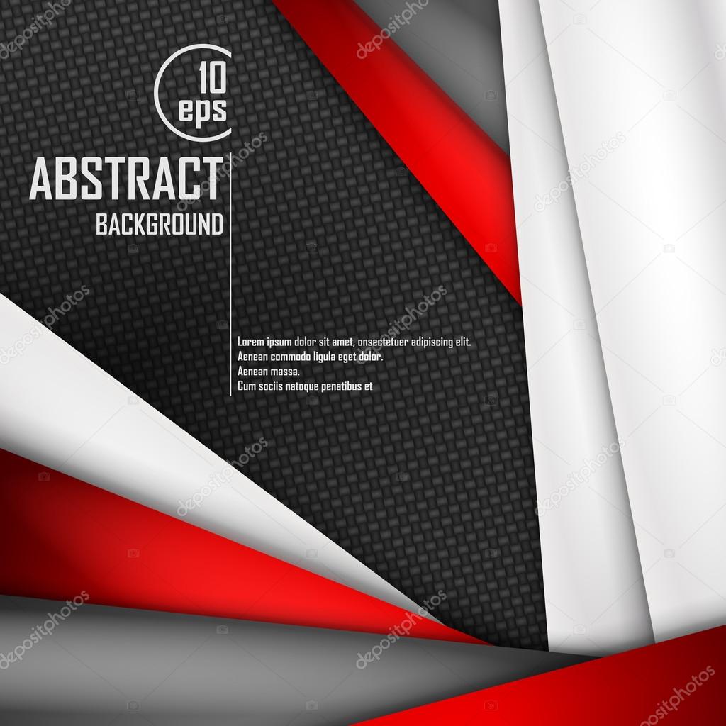 Abstract background of red and white origami paper