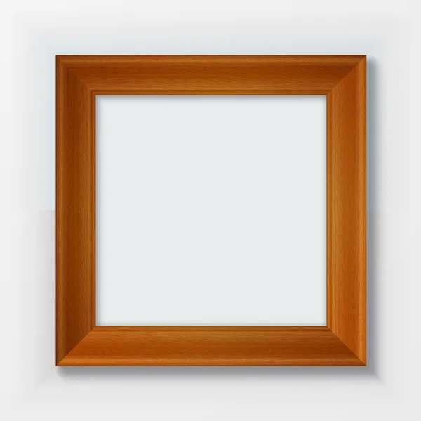 Klassiek houten frame geïsoleerd op witte achtergrond — Stockvector