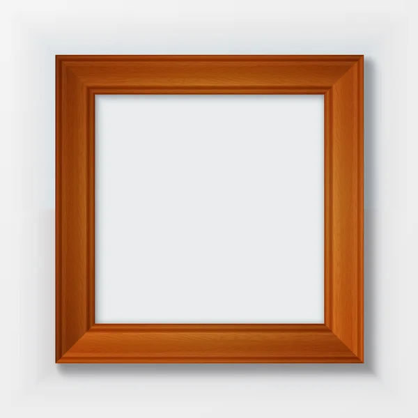 Klassiek houten frame geïsoleerd op witte achtergrond — Stockvector