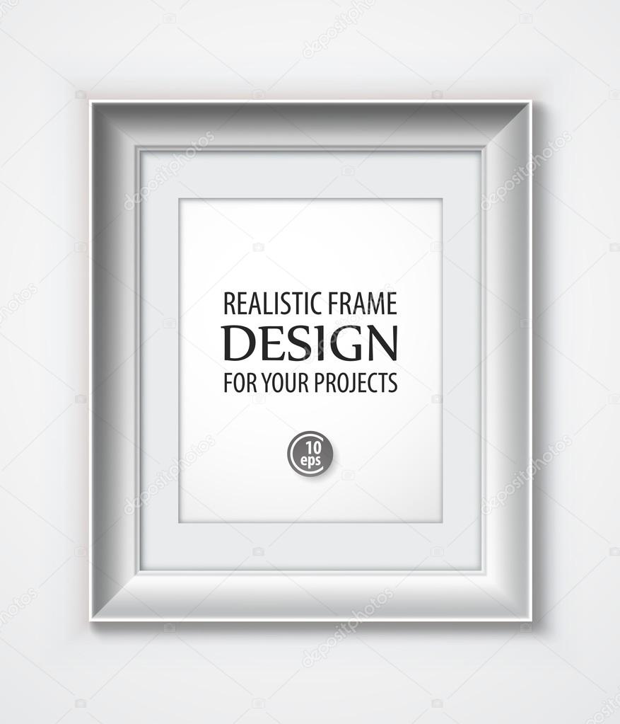 Realistic Vector Frame template. Vector illustration