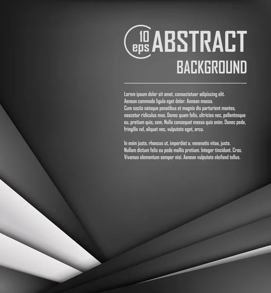 Fondo abstracto de papel de origami blanco y negro. Ilustración vectorial — Vector de stock