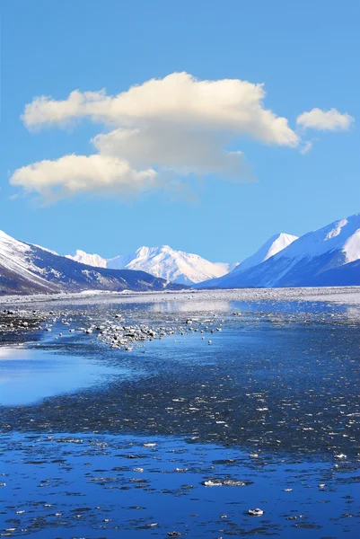 Alaskan Winter Mountain Ocean Landscape — Stock Photo, Image