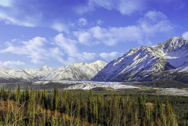 Wrangell hegyek gleccser Alaszka — Stock Fotó