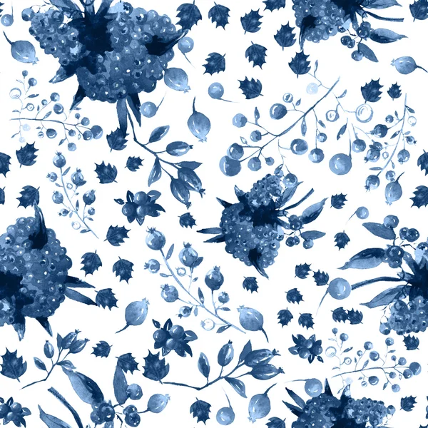 Watercolor seamless floral pattern. Flowers texture. — Stock Photo, Image
