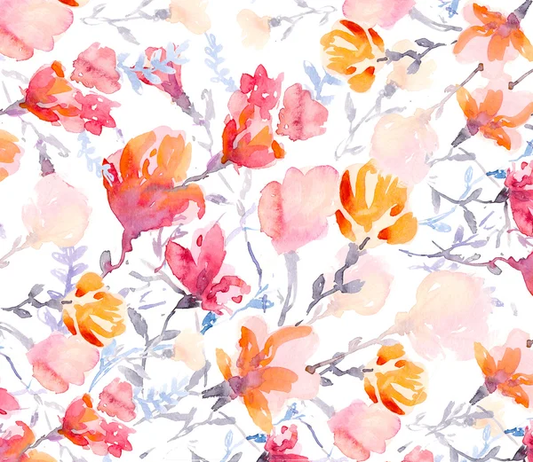 Akvarell színes virágok — Stock Fotó
