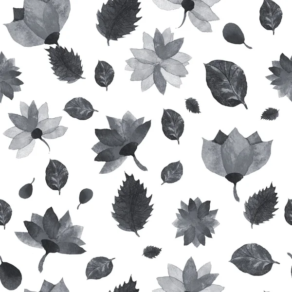Watercolor seamless floral pattern. Flowers texture. — Stock Photo, Image