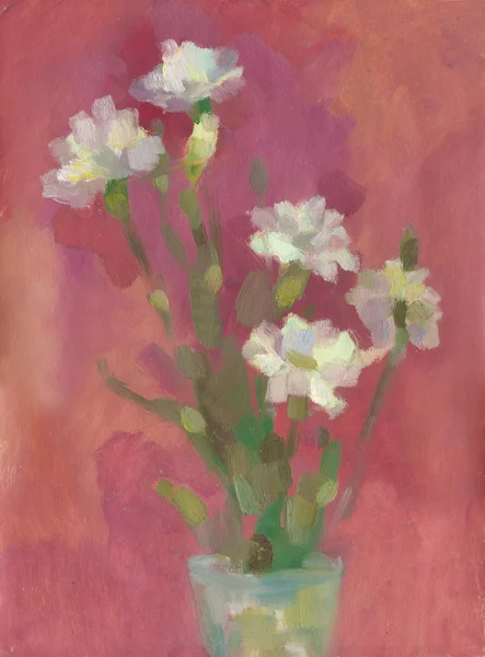 Pintura a óleo - flores — Fotografia de Stock