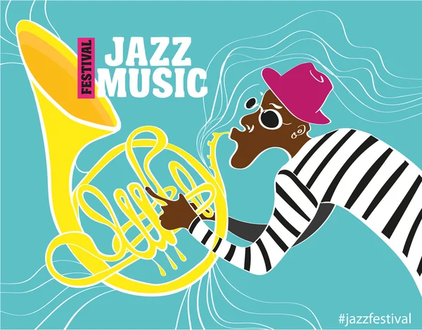 Ilustración de un cartel de Jazz — Archivo Imágenes Vectoriales