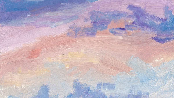 Fundo abstrato. Nuvens de baunilha. Pintura a óleo — Fotografia de Stock