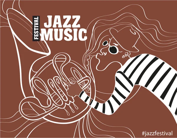 Ilustración de un cartel de Jazz — Archivo Imágenes Vectoriales