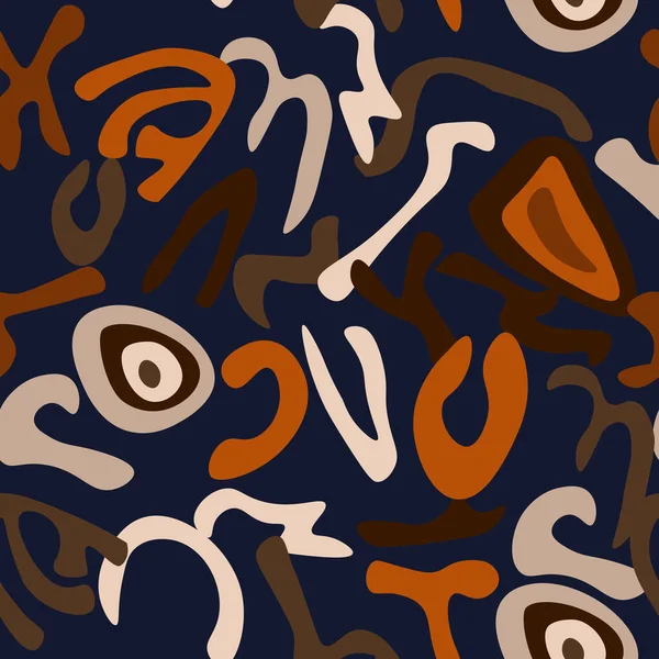 Abstraktní Pozadí Vzor Hnědá Oranžová Šedá Béžová Obrys Moderní Módní — Stockový vektor