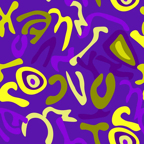 Абстрактный Фон Черный Абстрактный Фон Синий Желтый Фиолетовый Бежевый Очертания — стоковый вектор