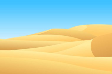 Çöl manzarası arka plan vektör tasarımı çizimi