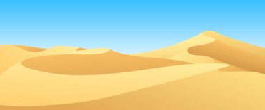 Çöl manzarası arka plan vektör tasarımı çizimi