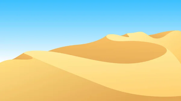 Desert Landskap Bakgrund Vektor Design Illustration — Stock vektor