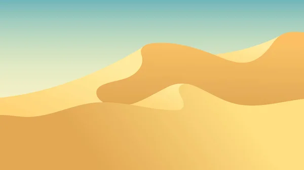 Wüste Landschaft Hintergrund Vektor Design Illustration — Stockvektor