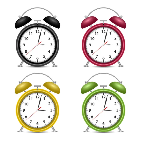 Alarm saat vektör tasarımı çizimi beyaz arkaplanda izole edildi