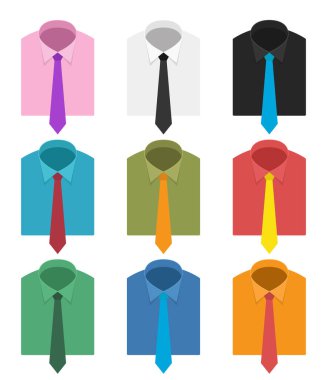 Boyun kravatı vektör tasarımı çizimi beyaz arkaplanda izole edildi