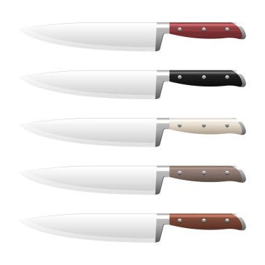 Mutfak bıçağı vektör tasarımı beyaz arkaplanda izole edilmiş